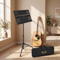 Folding Music Stand Foldable Music Stand with Carrying Bag Adjustable for Instrumentalists, Students, Home Rehearsal Rehearsal, Stage