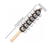 Wood Handle Bell 25 Bells Chime Early Learning Hand Bell Shaker for Children, Beginners, Leisure Activity