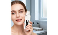 Handheld Sonic Skin Scrubber Rechargeable Skin Scrubber with Metal Spatula Portable Pore Cleaner Gentle for Home