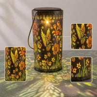 Solar Lantern with Hanging Loop Hollow Lamp Automatic for Garden