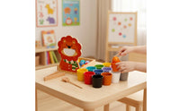 Hand-Eye Coordination Lion Feeding Fine Dexterity Skill Toy Early Education Montessori Color Sorting Set for Toddlers, Preschoolers, Kids 3+