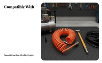 Tire Inflator Nozzle Hose Fast Inflation Twin Air Valve Connector Chuck Hose Flexible Tire Valve for DIY Mechanics, Cyclists, Roadside Emergency