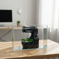 Natural-Looking Mountain Waterfall Aquarium Decoration Safe Aquarium Waterfall Ornament Sturdy Aquatic Tank Rock Formation Sturdy for Aquascape