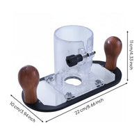 Transparent Router Base Easy to Install Slotting Router Base Stable Power Tool Accessory for Woodworkers