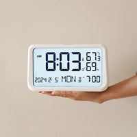 Large LCD Alarm Clock with Weekday Display, Modern Minimalist Style, Model 8316