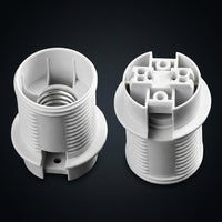 Table Lamp Bulb Holder for DIY Lighting and Pendant Lights, E14 Lamp Holder with T210 Heat Resistance, White Half-Thread Screw Base, 2A Rated