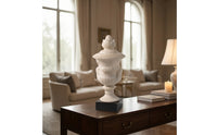 Vase with Lid Ornate Vase with Pedestal Antique Classical Looking Urn for Homeowners, Grand Lobby