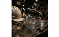 Single-Piece Full-Face Mask Elastic Strap Safety Face Visor Black Frame Dust Mask Visor Lightweight for Dusty Work Environments