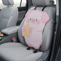Car Seat Cushion with Backrest Breathable Car Seat Cushion with Back Support Pillow Animal-Shaped Soft for Drivers, Road Trips