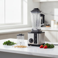 Pulse Blender and Grinder Combo Multiple Speeds Blender with Grinding Cup Multi-Use Stainless Steel Versatile for Breakfast Shops