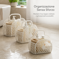 Portable Diamond Soft Bathroom Shower Caddy Basket Foldable Storage Organizer