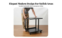 Heavy-Duty Audio Equipment Rack Minimalist Aesthetic Steel Frame Media Shelf Multipurpose Multi-Tier Utility Cart Space-Saving for Home Theater Enthusiasts, Living Room, Office