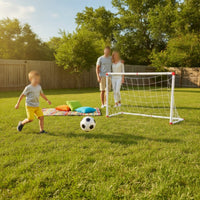 Easy to Assemble Kids Soccer Goal with Pump Outdoor Soccer Goal with Ball Sturdy Toy Compact for Toddlers, Garden, Playroom