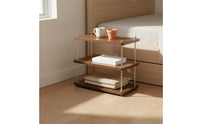3 layer Adjustable Shelf Multipurpose Wooden Display Rack Versatile 3 Tier Wooden Shelf for Students, Dorm Room