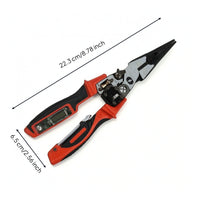 Long-Nose Electrical Pliers with Voltage Tester Multifunctional Wire Stripper with Voltage Tester Versatile Electrician Pliers Heavy-Duty for Home Maintenance