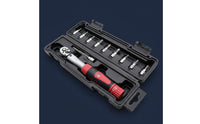 11 Pieces Portable Case Ratchet Tension Wrench High Accuracy Hand Tool Two-Way Range Scale for Garage