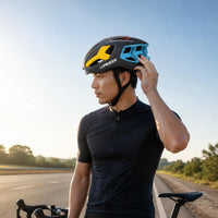 Single-Piece Molded Shell Aero Bike Helmet Adjustable Chin Strap Road Bike Helmet Light Compatible