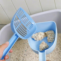 Litter Sifter and Cat Waste Tool Set, PP Material Sand Sifter with Handle, Efficient Tool for Cleaning Cat and Kitten Waste Clumps