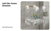 Clear Avian Enclosure Bathtub Cage Accessory Versatile Bird Bath Bathtub Cage Accessory Windowwindow-Attach Pet Supply for Parrots