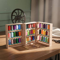 Thread Spool Rack Foldable Spool Rack with Pegs Three-Tier for Crafters