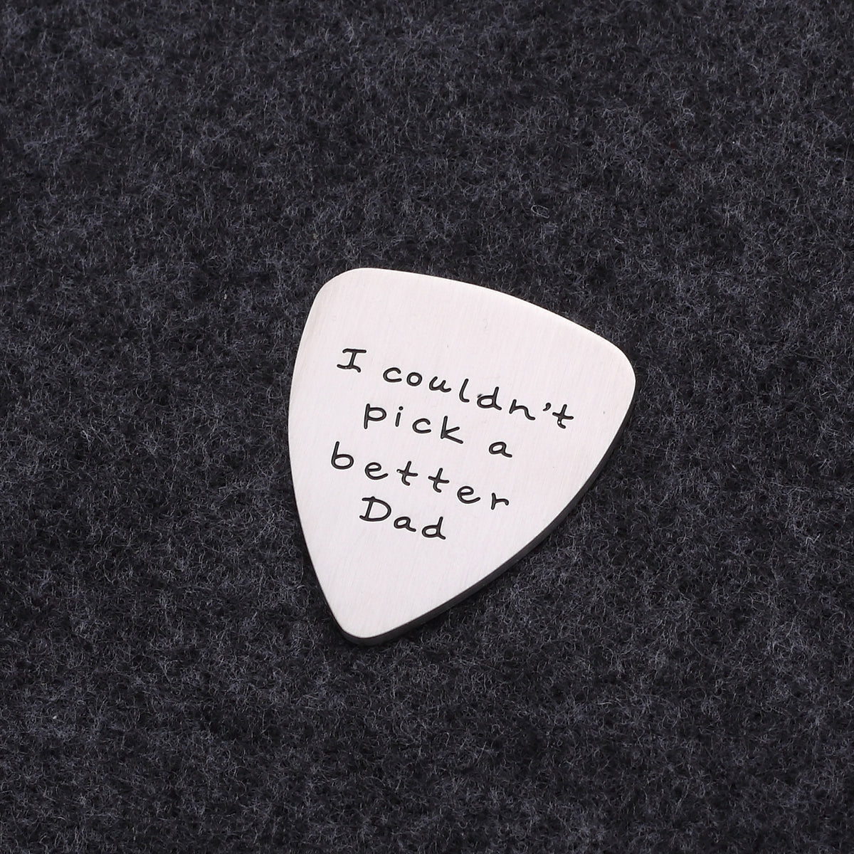 Custom Engraved Brushed Titanium Steel Guitar Pick