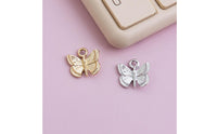 Butterfly Charm Versatile Use Small Butterfly Pendant Resistant Alloy Jewelry Charms for DIY Enthusiasts, Crafters