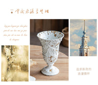 European Style Resin Tabletop Flower Arrangement Container Vintage Decor