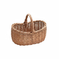 Rattan Picnic Basket Pastoral Style Handmade Wicker Basket Versatile for Wedding