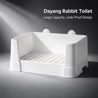 Small Animal Hay Feeder Litter Tray, Guinea Pig Chinchilla Bunny Toilet, Large Capacity, Design, Easy Clean Bottom Net