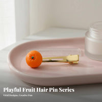 Fruit Hair Fastener Cute and Playful Three-Dimensional Fruit Barrette Bangs Side Fastener Candy Colored Novelty Hairpin Bright