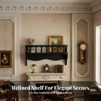 European Design 1:12 Scale Floating Shelf Realistic Detailing 1:12 Scale Display Rack Easy Installation Dollhouse Floating Shelf Versatile Design for Hobbyists, Miniature Scene Building