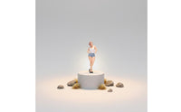 1:64 Scale Female Figure Resin Material Muscular Woman Model Realistic Design Car Model Companion Figure for Collectors