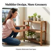 Anti Multi-Tier Planter Rack Freestanding Plant Stand Space-Saving Flower Pot Holder Simple Design for Gardeners, Apartment Dwellers, Homeowners, Balcony, Indoor, Living Room, Garden