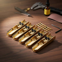 5 Pieces Split Design Bass Bridge Long-Lasting Metal Construction Individual Bass Bridge Set Instrument Accessory Robust Duty