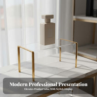 Acrylic Perfumes Display Stand Versatile Use Acrylic Display Riser Easy to Clean U-Shaped Riser Shelf for Collectors, Shop Owners, Exhibition Show
