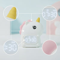 Alarm Clock Lamp Portable Clock Lamp Compact for Study Desk, Toddlers