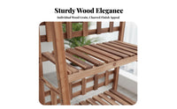 Stepped Design Tiered Flower Ladder Floor-Standing Multi-Tier Ladder Stand Freestanding Plant Holder Space-Saving for Gardeners, Decor aficionados, Homeowners, Balcony, Living Room, Garden, Bedroom