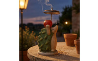 Hedgehog Incense Holder Hand-Painted Garden Incense Ornament Hedgehog Ash Tray Textured Cartoon Style for Courtyard, Outdoor
