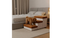 Foldable Pet Steps with Storage Non-Slip Bottom Pet Stairs with Storage for Cats