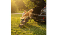 Pet Car Stair Ladder Heavy Duty Dog Car Steps Lightweight Foldable Pet Ladder for SUV