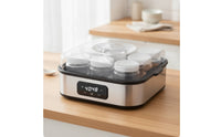 Digital Yogurt Maker Stainless Steel Yogurt Maker with Glass Jars Temperature Controlled Fermenter Automatic for Families, Kitchen, Meal Prep
