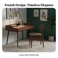 Sturdy Wood Frame Yspine Armchair French influenced Design Dining Chair mid-centuryera Modern and aesthetic Indoor Furniture Ergonomic arcd spine supportrest for Small Apartment Residents, Interior Designers, Home Office, Kitchen, Living Room, Restaurant