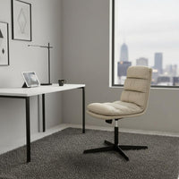 Low Back Leather Office Chair Comfortable Cushion Cushioned Rolling Computer Chair Height Adjustable for Students, Study Room, Bedroom