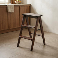 Foldable Wooden Step Stool Space-Saving V-Shaped Step Stool No Assembly Required Home Helper