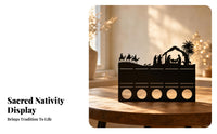 Silhouette Candle Holder Rectangular Base Tabletop Tealight Holder Decorative Candle Stand Compact Size Table Centerpiece