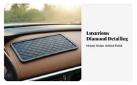 Rhinestone Car Dashboard Mat Easy Installation Rhinestone Dashboard Mat Washable Sparkling Anti-Slip Pad for Drivers, Women, Center Console, Trucks
