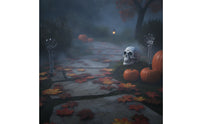 3 Pieces Outdoor Skeleton Arm Bones with Skull Graveyard-Style Skeleton Arms with Skull Spooky Weathered