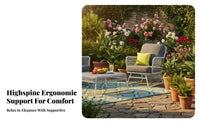 3 Pieces Highspine Design 3-Piece Balcony Bistro Set Woven design 3-Piece Wicker Seating Comfortable Outdoor Furnishing Relaxing Comfort for Apartment Dwellers, Homeowners, duos, Patio, Garden, rearyard, Porch