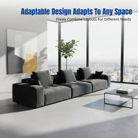 Minimalist Chenille Sofa, Configurable Sectional, Living Room, Elderly, Customizable