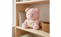 Creature Character Stuffed Heart and Flower Details Stuffed Stuffed Toy Plaything Front Pocket Rounded Body